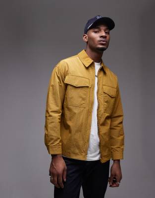Veste lgre en ripstop - Moutarde - Topman - Modalova