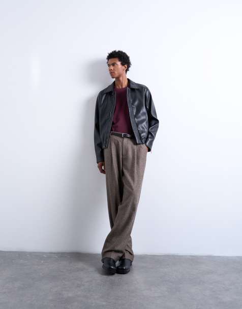 Topman - Veste souple en similicuir - Noir - view 1