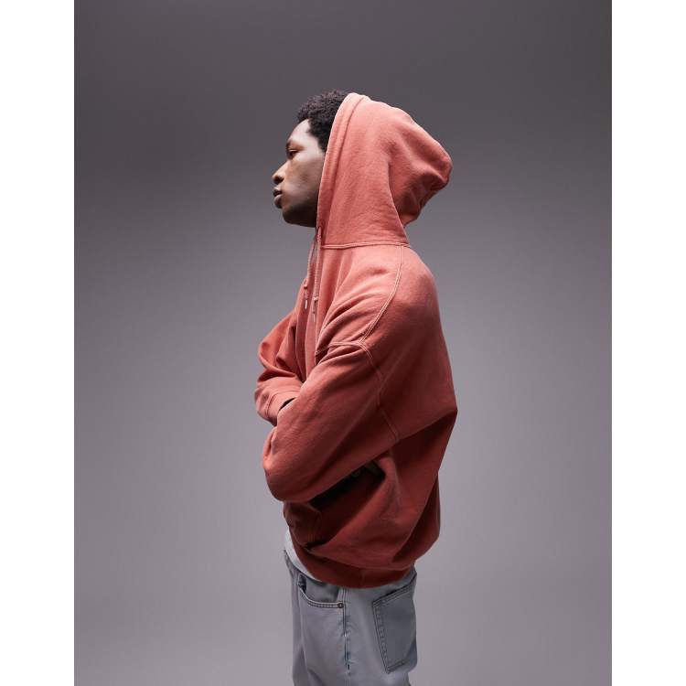 Topman red hoodie top