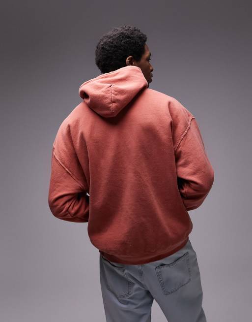 Topman red hoodie store