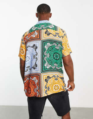 different color bandana shirt