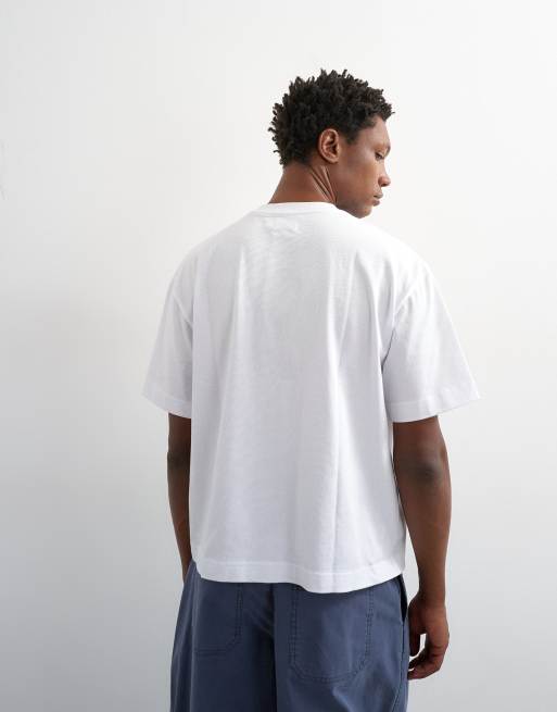 Topman – Vit, kort t-shirt med avslappnad passform, 3 av 5