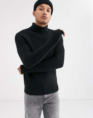 black waffle jumper