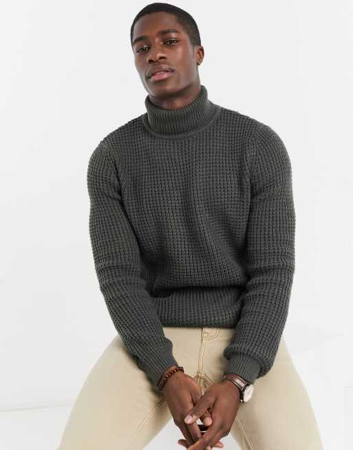 Charcoal grey 2024 polo neck jumper