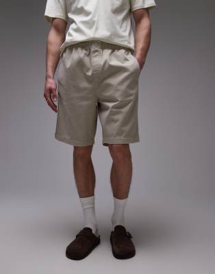 TOPMAN WASHED COTTON SHORTS 