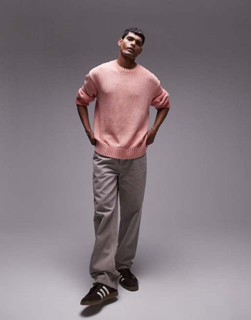 Topman washed lightweight jumper in pink, 2 of 4