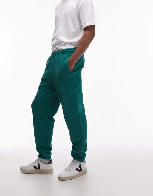 Topman washed oversized jogger in green ASOS