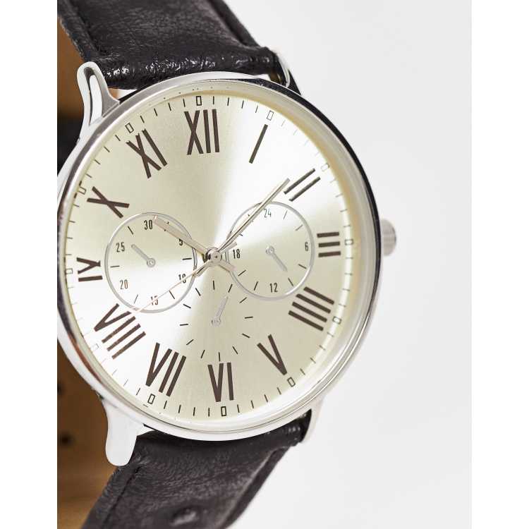 Topman watch with black strap