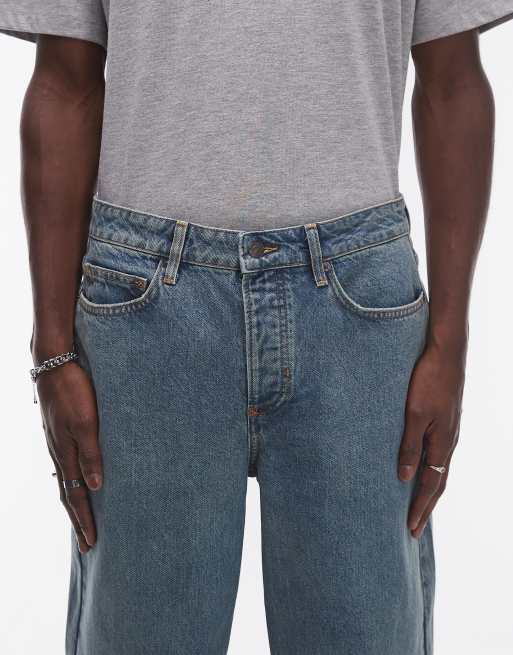 Topman – Weite Jeans in mittlerer Vintage-Waschung, 5 von 5