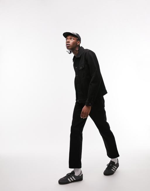Topman - Western jack van denim met klassieke pasvorm in zwart, 4 van 4
