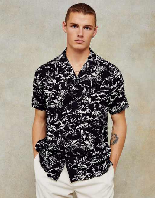 SCOTCH & SODA Printed Hawaiian Shirt For Men (White, XXL)