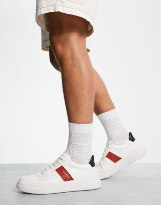 Topman white with orange stripe Drone chunky sneakers - ASOS Price Checker