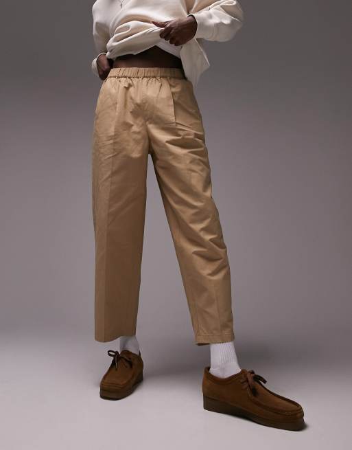 Wide-Leg Crop-Length Pants