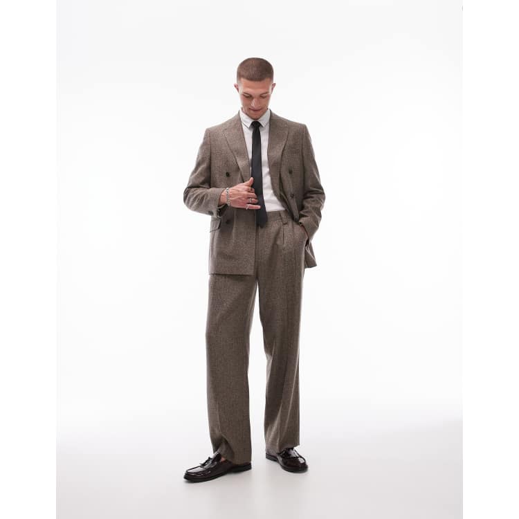 MARKAWARE 1TUCK PEGTOP BIG HERRINGBONE TWEED A17D-04PT01C