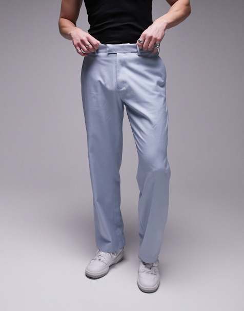 Men's Loose Linen-Blend Permacrease Trouser, Men's Matching Sets