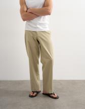 Topman wide leg linen trouser in beige