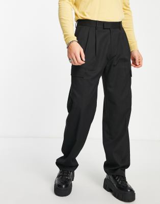 topman wide leg cargo pants