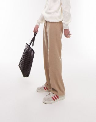 trousers in wool cloth with elasticated waist