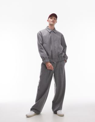 Topman wool mix set in grey