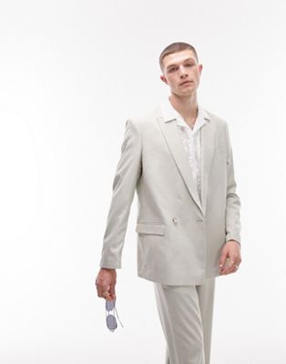Topman wrap suit jacket in light khaki - ASOS Price Checker