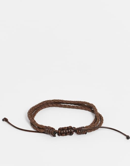 Topman wristband in brown
