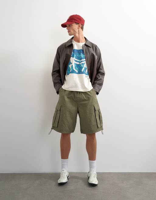 Topman x Jing boxy fit crop abstract breaking free graphic t-shirt with embroidery in ecru, 2 of 5