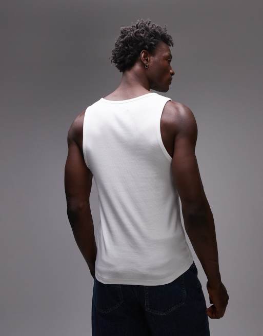 Topman – Zestaw 2 prążkowanych podkoszulków w kolorach czarnym i białym, 4 z 4