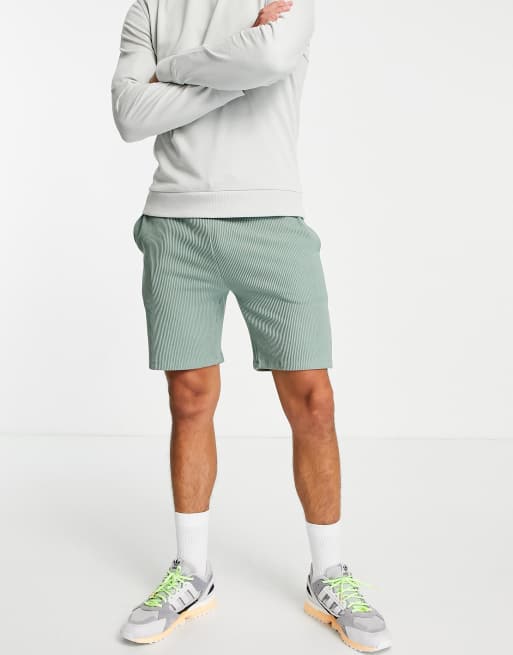 Topman – Zielone teksturowane szorty
