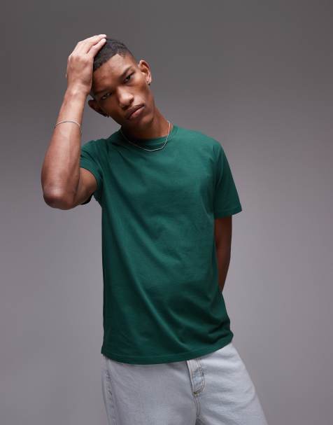 Topman classic fit t-shirt in sporty green