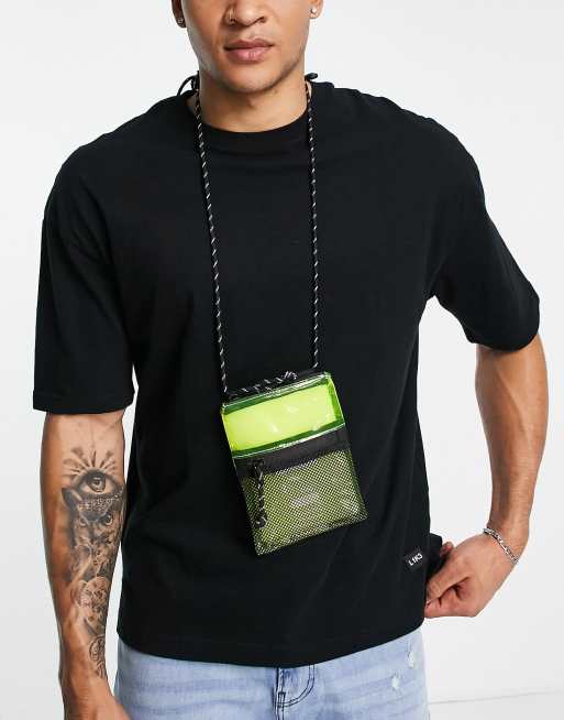 Topman – Żółta przezroczysta torebka crossbody