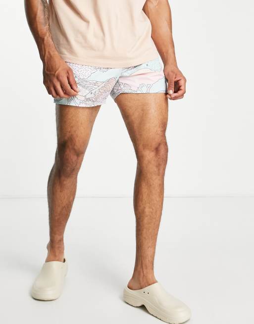 Topman - Zwemshort met abstracte kaartprint, 3 van 4
