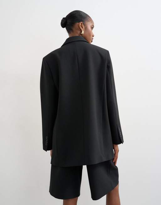 Topshop 2 button relaxed fit blazer in black - part of a set, 2 of 4
