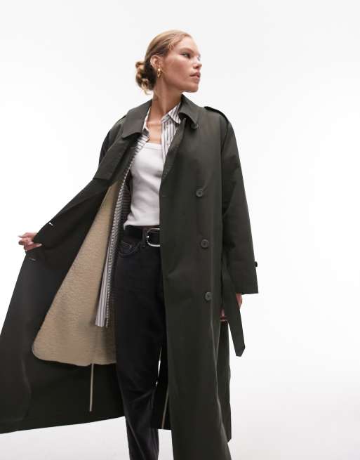 Zipper best sale trench coat