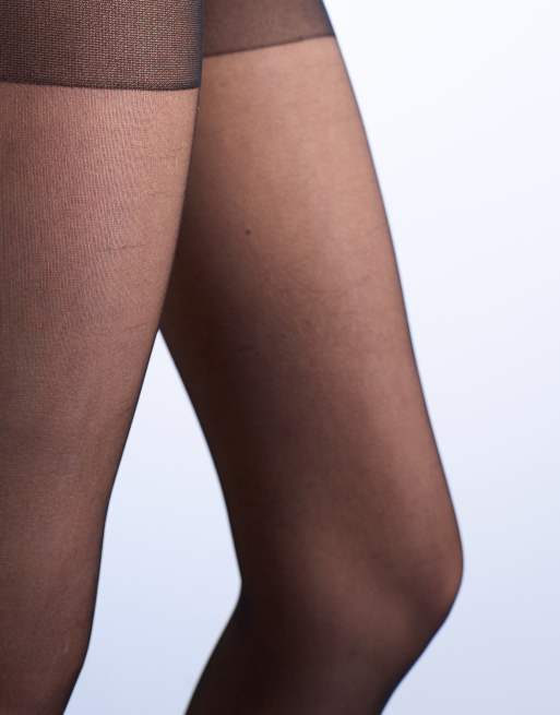 Topshop 2 pack 15 denier tights in black, 3 of 4