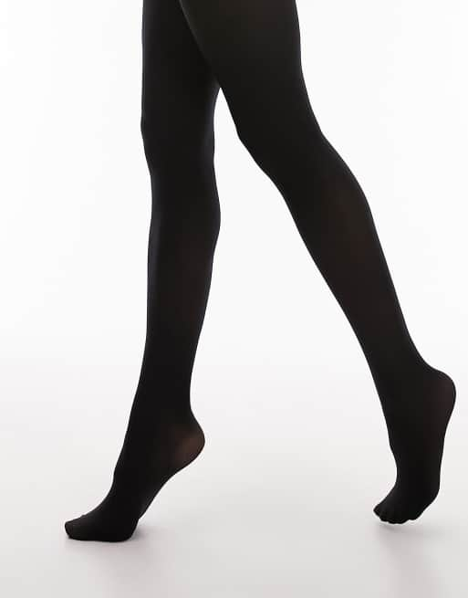 Topshop 2 pack 50 denier tights in black