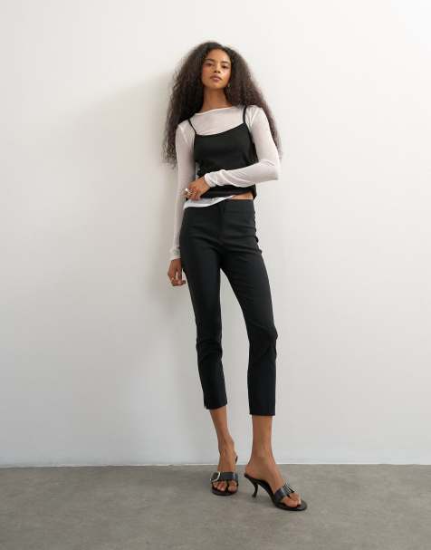 Topshop 3/4-lange capribukser i sort - view 1