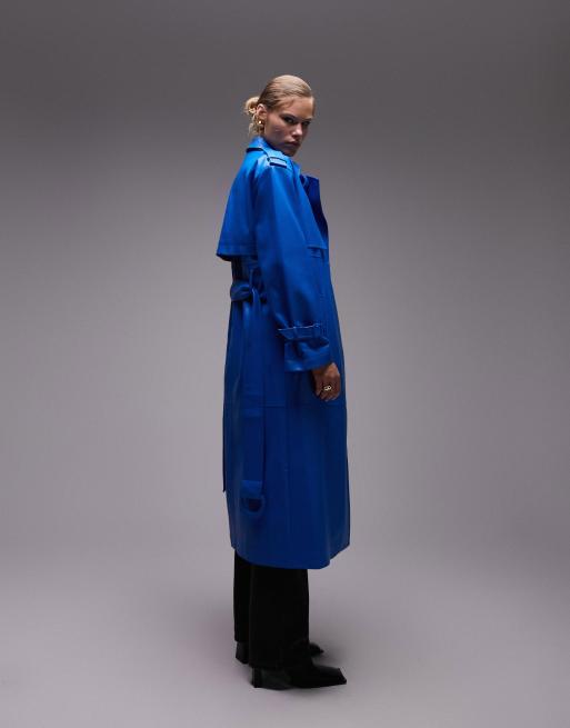 Zara blue hotsell trench coat