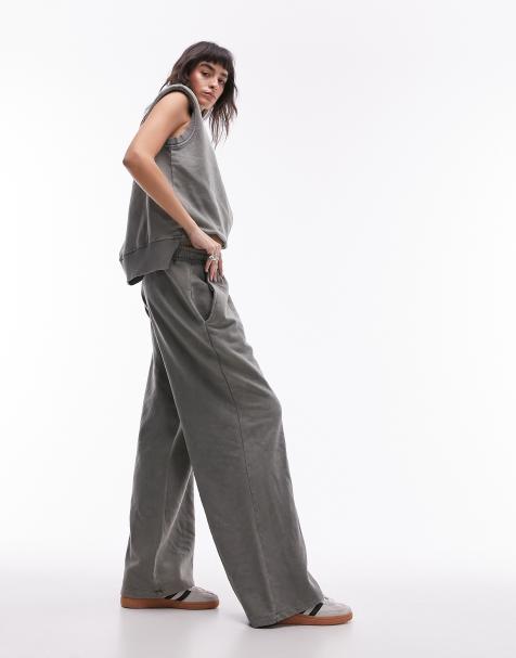 Topshop 80's premium acid wash jogger in green - view 1
