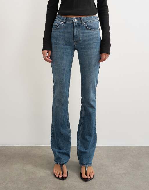 Topshop 90'er bootcut low rise-jeans i mørkeblå, 4 af 5