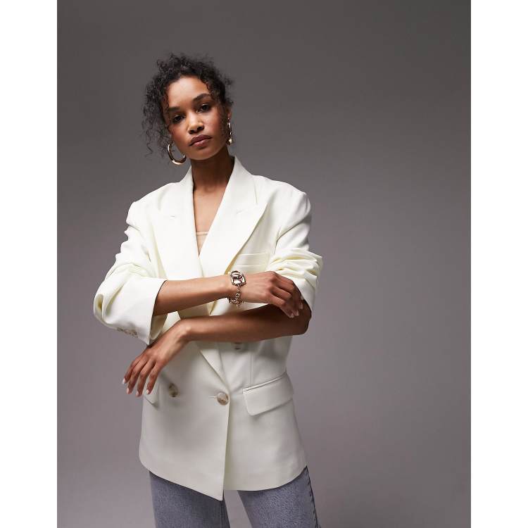 Topshop on sale beige blazer