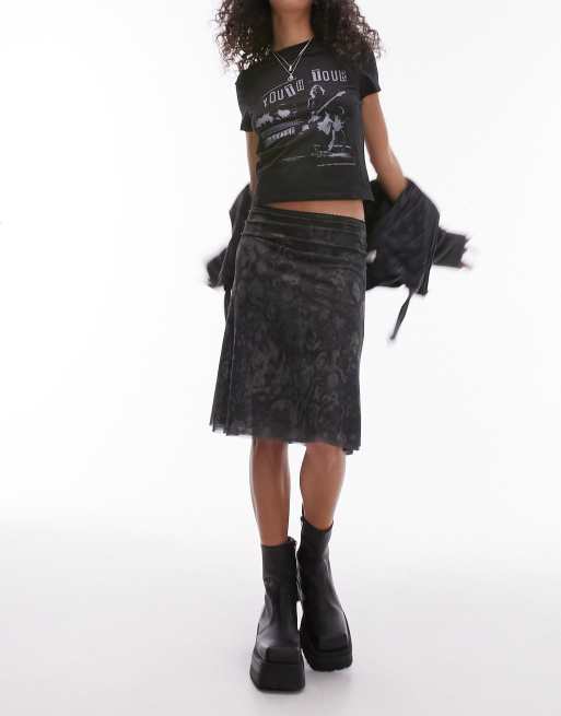 90s cheap sheer skirt