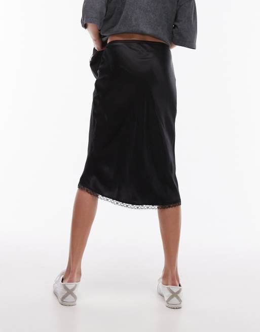 Long black outlet skirt 90s