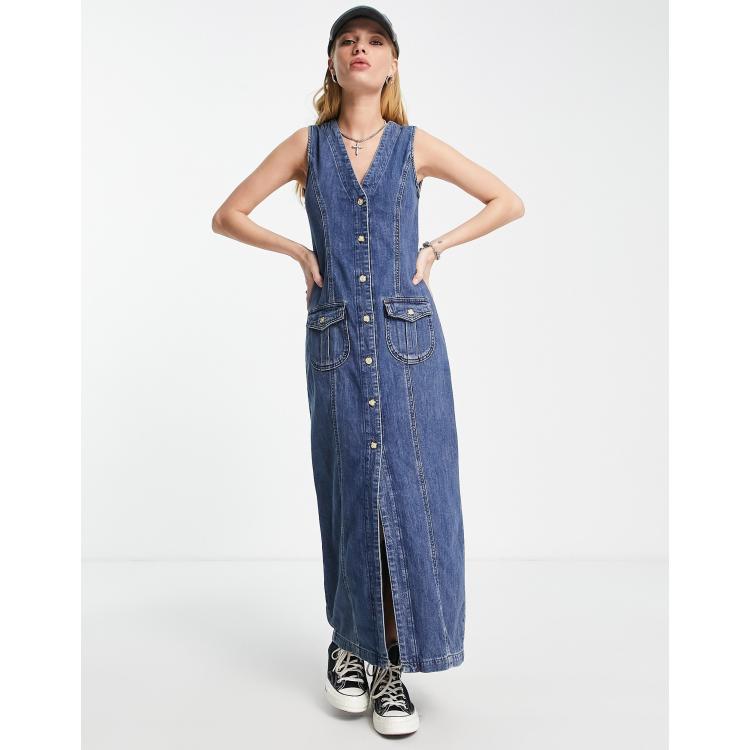 THE 90'S MIDI DENIM DRESS