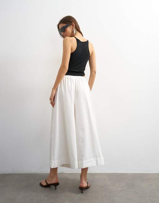 Topshop A line culotte in ecru, 3 of 5