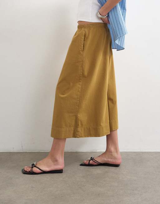 Topshop A line culotte in tan, 5 of 5