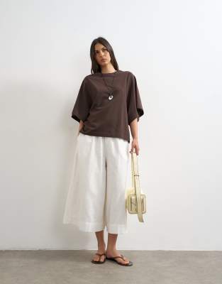 Topshop A-line Culottes In White