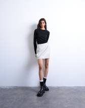 Topshop a line mini skirt in grey