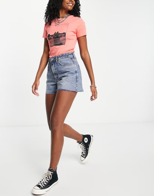 Topshop mom 2025 denim shorts