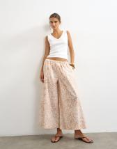 Topshop a line poplin culotte in  abstract animal print