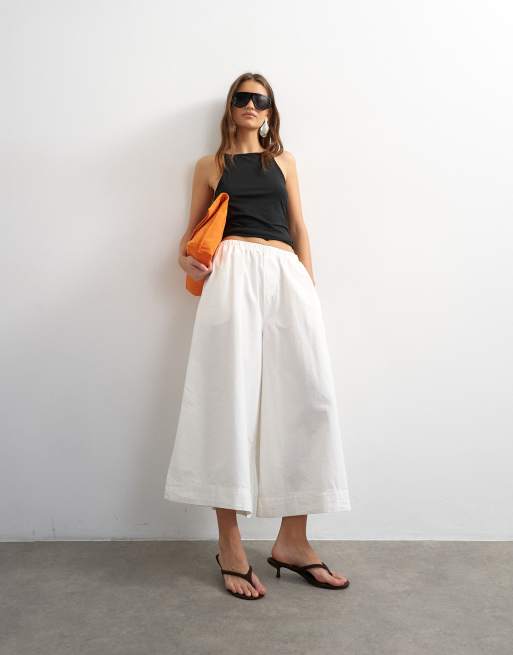 Topshop – A-Linien-Hosenrock in Ecru, 5 von 5